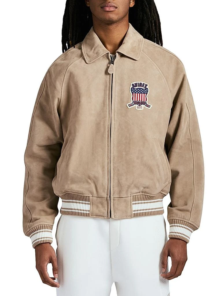 Avirex Icon Suede Bomber Jacket 3