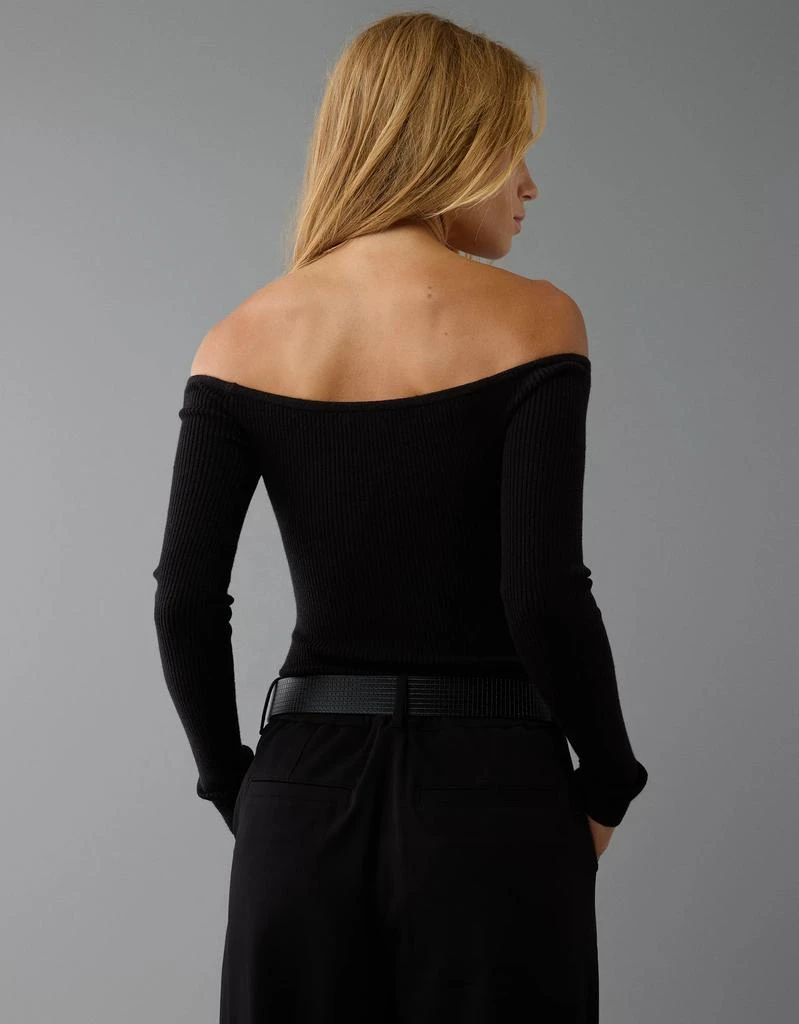 AE AE Long-Sleeve Off-The-Shoulder Sweater Bodysuit 2