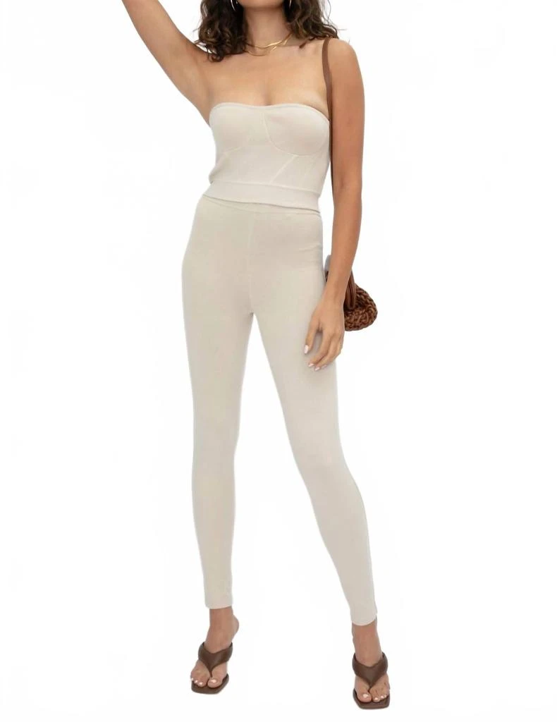 RTA Nour Bustier Top In Parchment