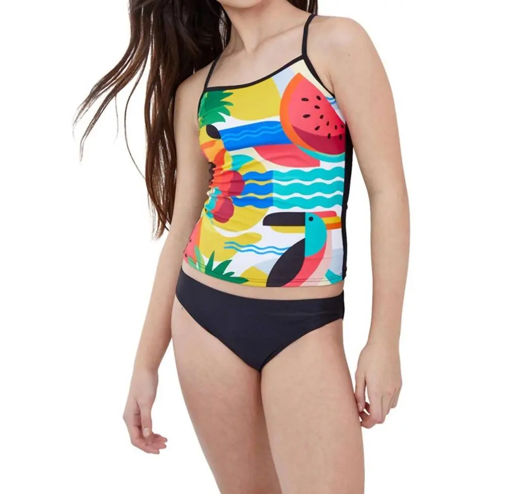Gottex Girls Tankini Top With Matching Tankini Bottom In Gtk Tropical