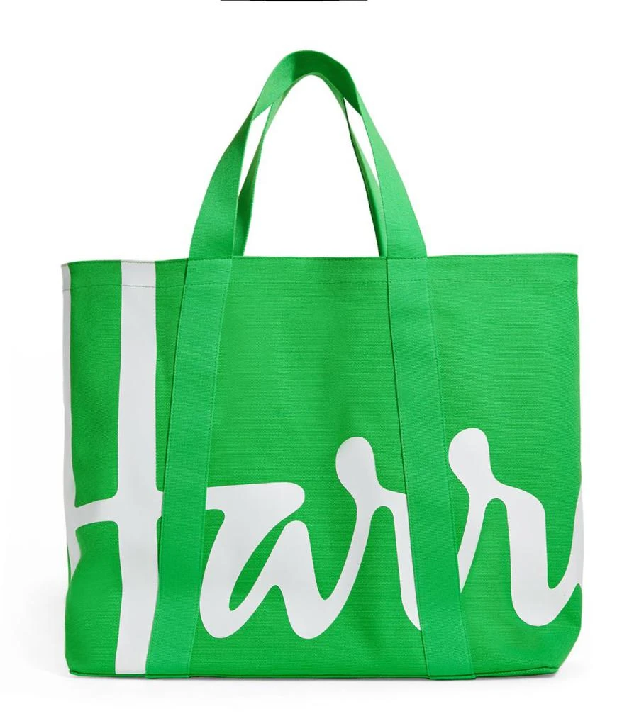 Harrods Large Cotton Logo Tote Bag 1