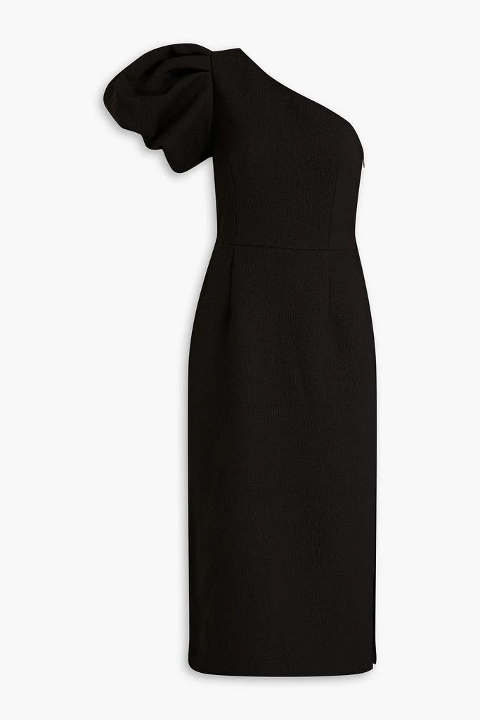 REBECCA VALLANCE Andie one-shoulder cloqué midi dress 1