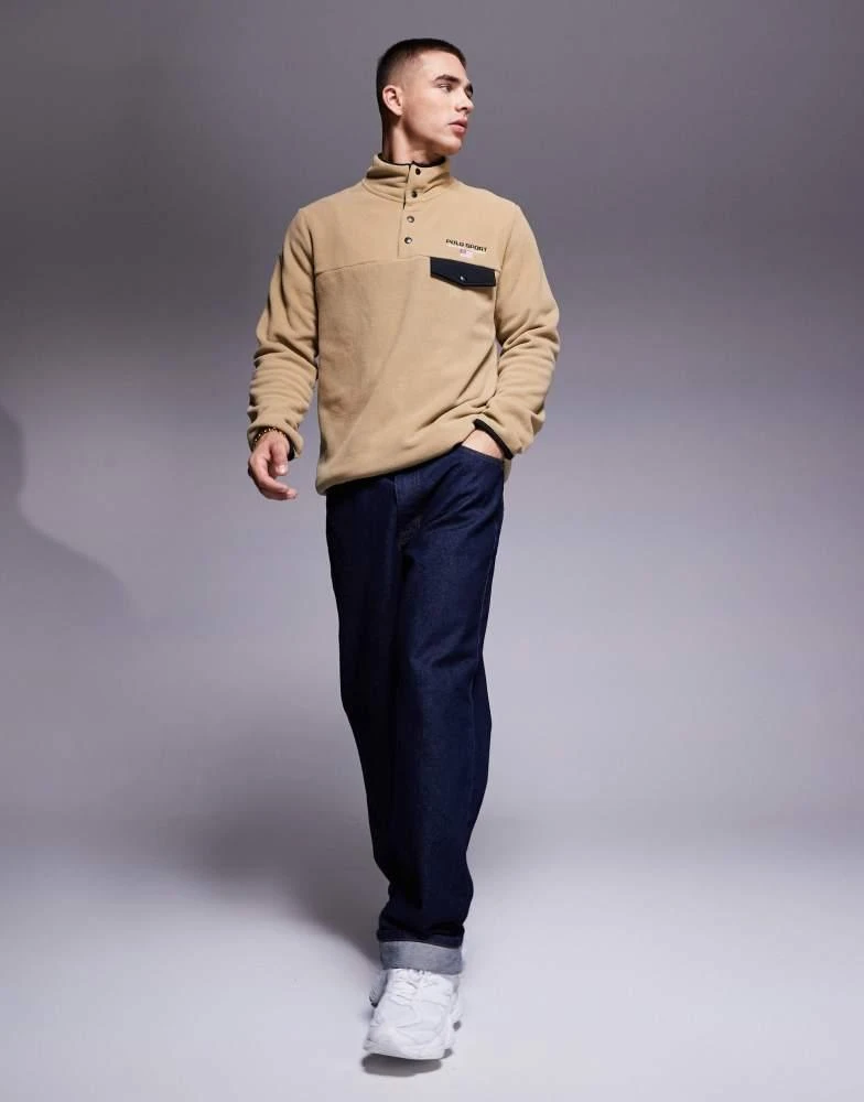 Ralph Lauren Polo Ralph Lauren Sport Capsule logo fleece in tan 3