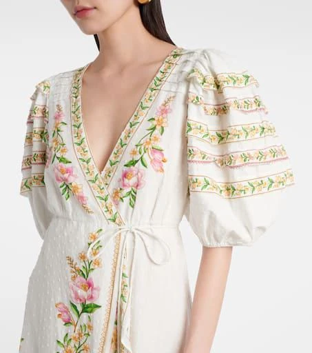 Farm Rio Floral cotton wrap dress 4