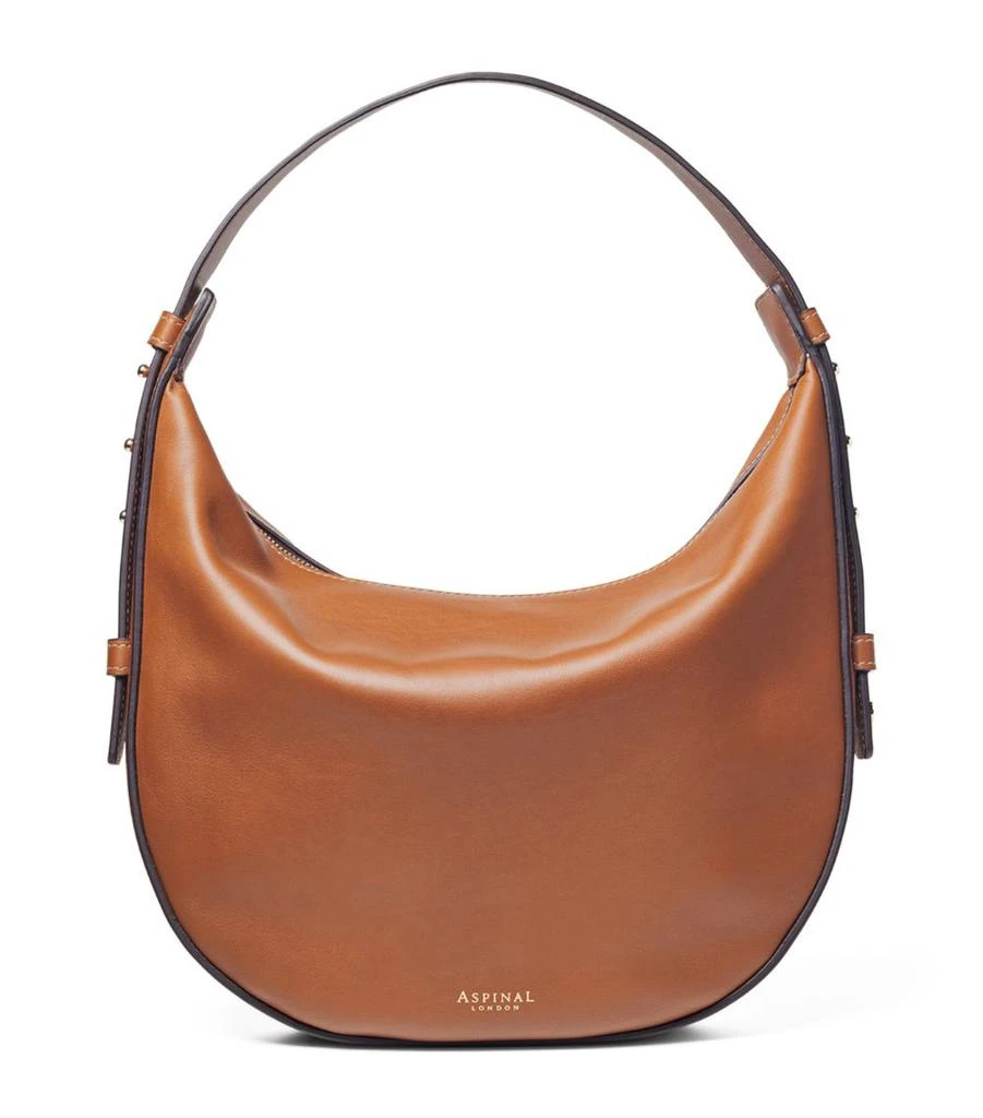 Aspinal of London Leather Hobo Crescent Shoulder Bag 1