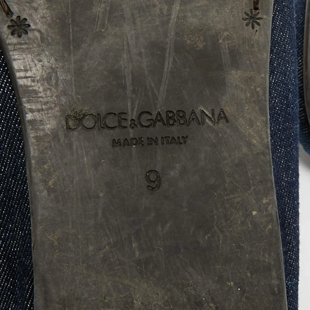 Dolce 
Gabbana Dolce 
Gabbana Navy Blue Denim Slip On Loafers Size 43 8