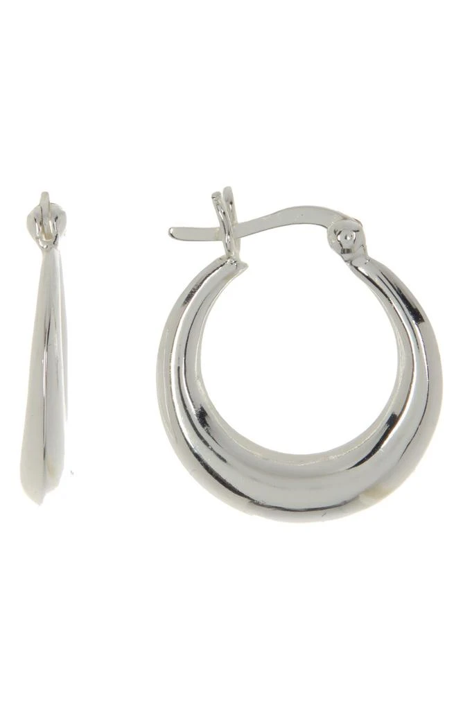 Shop Sterling Silver Tapered Hoop Earrings on Sale at BeyondStyle