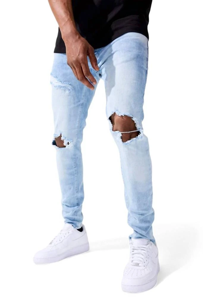 JORDAN CRAIG Men's Ross Angelic Denim Jean In Ice Blue 1