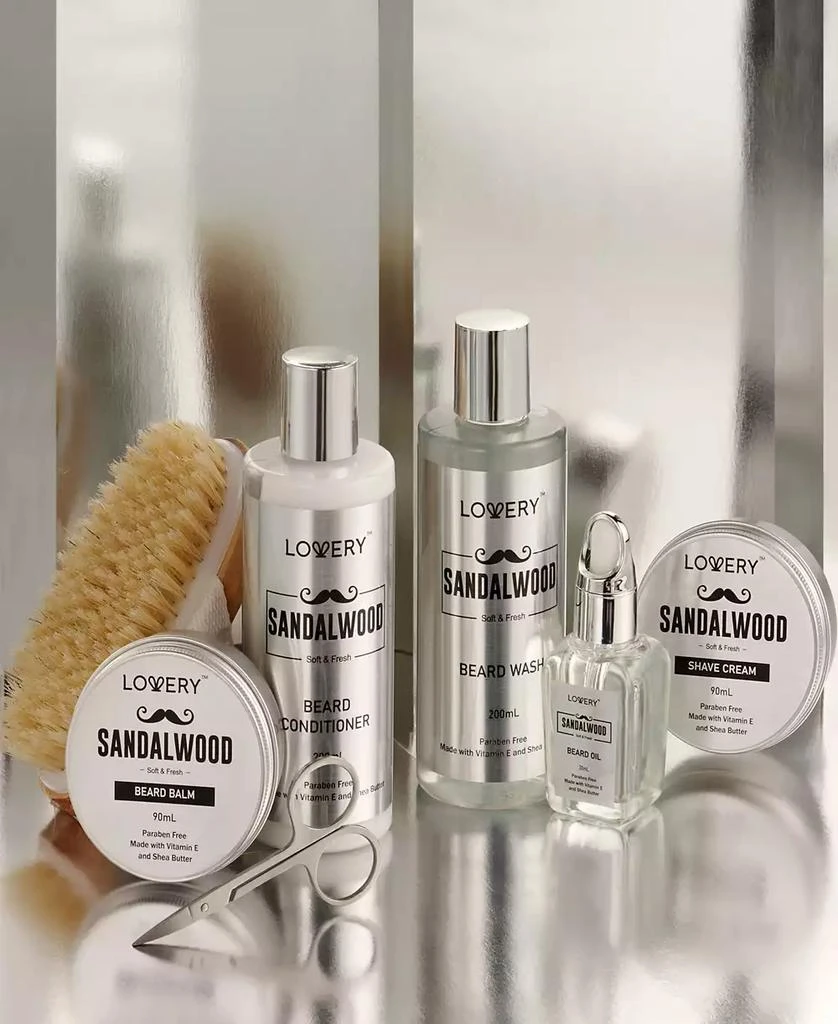 Lovery Men
s 10-Pc. Sandalwood Beard Grooming Gift Set 5