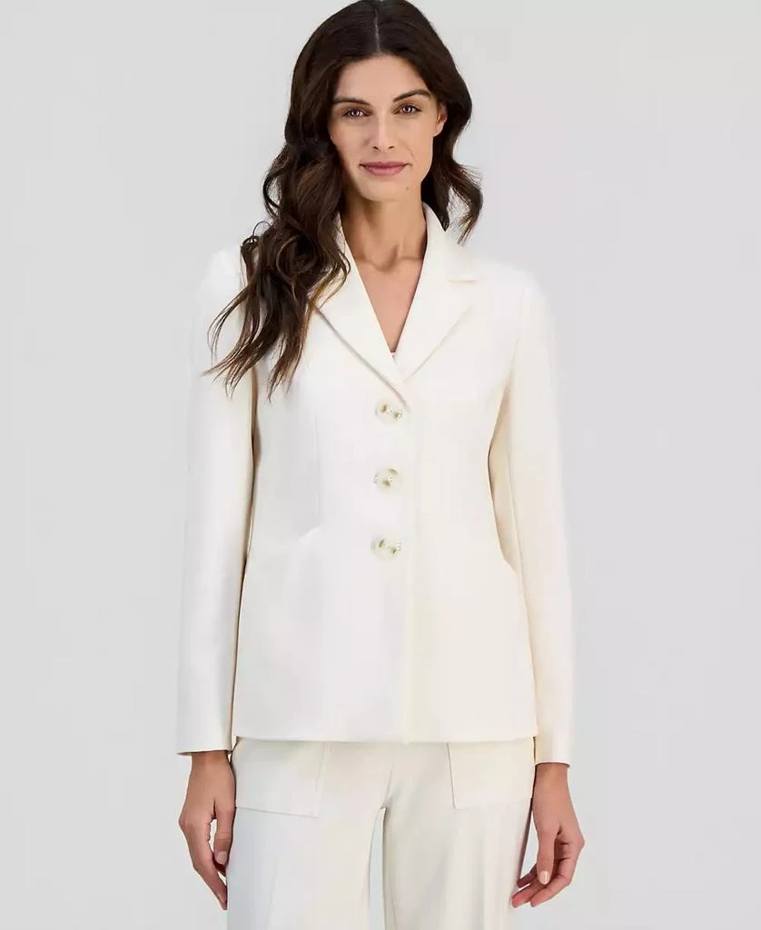 Anne Klein Women
s Notch-Lapel Three-Button Blazer