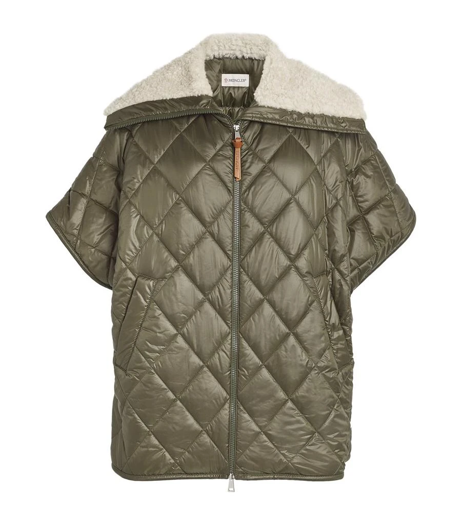 Moncler Down-Filled Quilted Cape Coat Jackets BeyondStyle