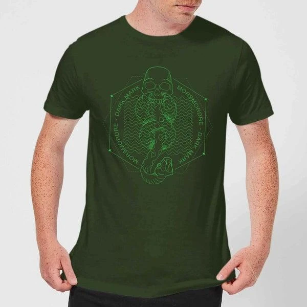 Harry Potter Harry Potter Morsmordre Dark Mark Men's T-Shirt - Forest Green 1