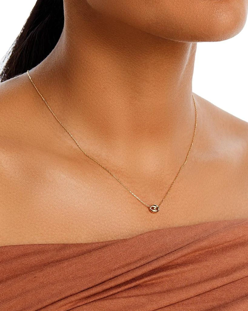 Alberto Amati 14K Yellow Gold Puff Mariner Link Pendant Necklace, 18" 2