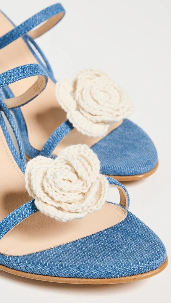 Alohas Kendra Bloom Denim Blue Denim Sandals 5