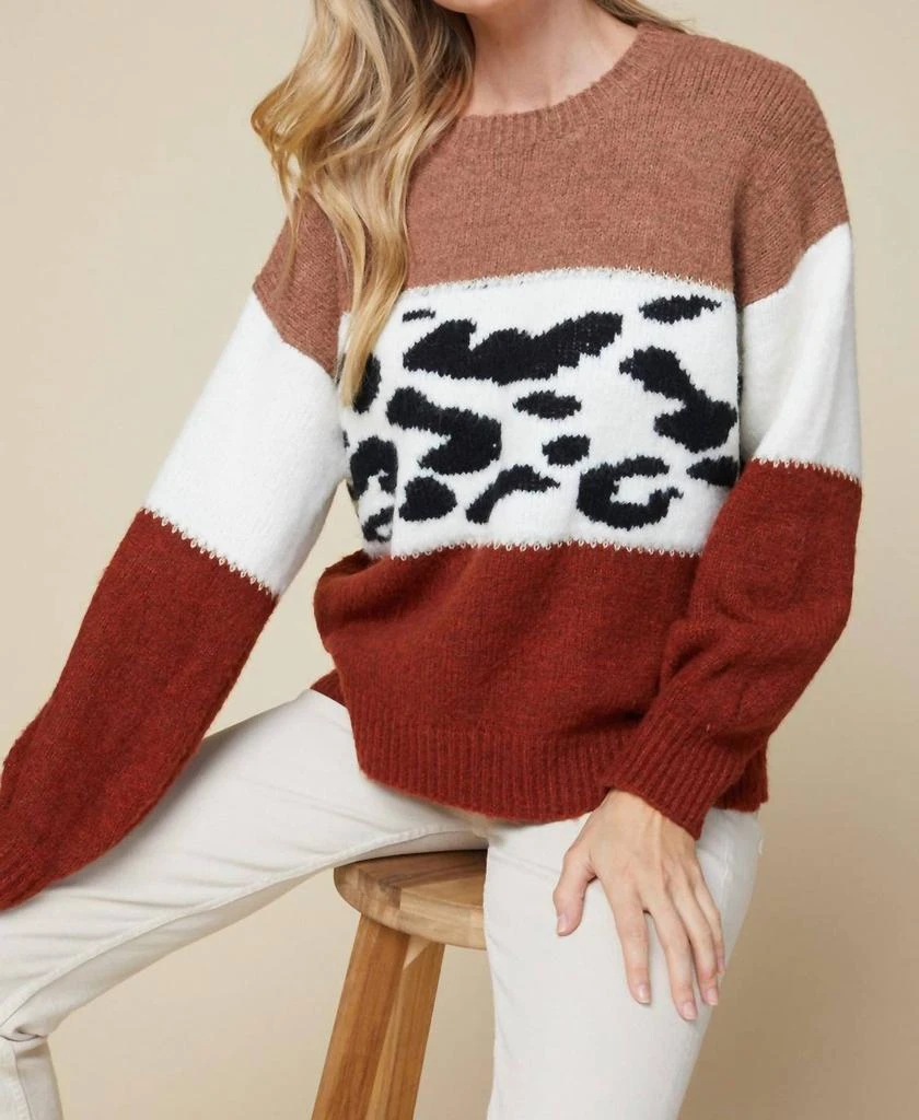 Entro Color Block Sweater 1