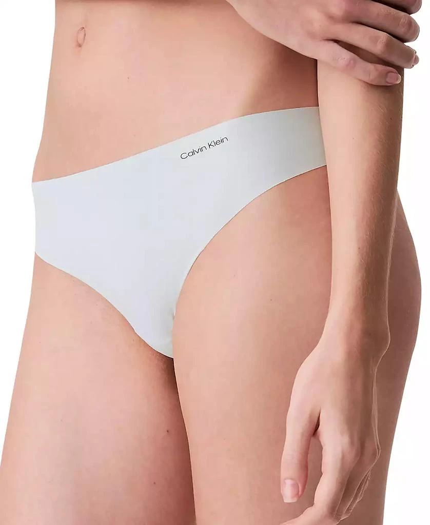 Calvin Klein Women's Invisibles Microfiber Stretch Thong Underwear D3428 2