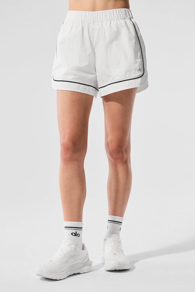 Alo Motivate Track Short - White/Black