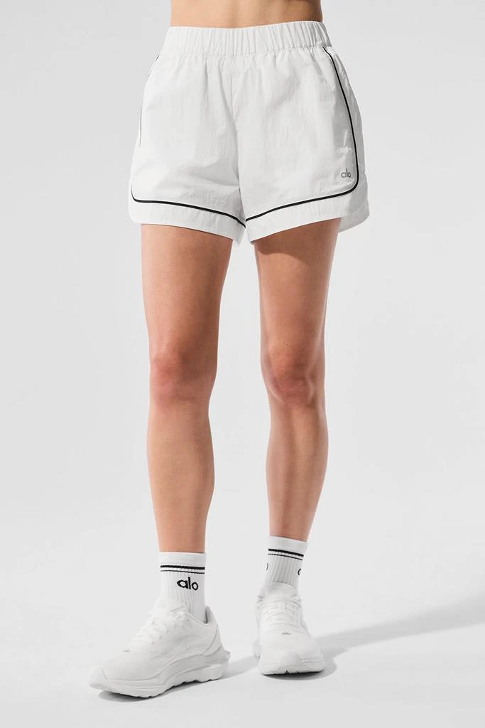 Alo Motivate Track Short - White/Black 1