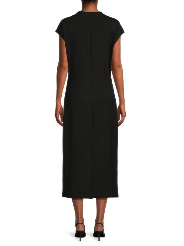 Theory Mock Turtleneck Cap Sleeve Midi-Dress 2