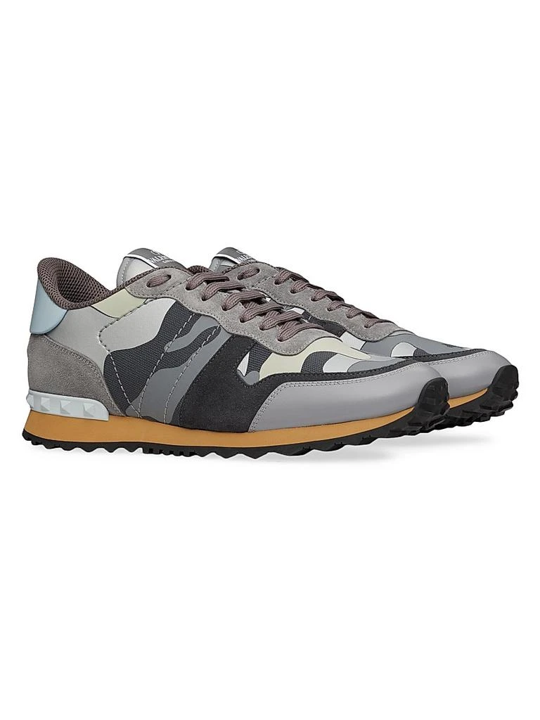 Valentino Rockrunner Camouflage Sneakers in Nappa Fabric 2