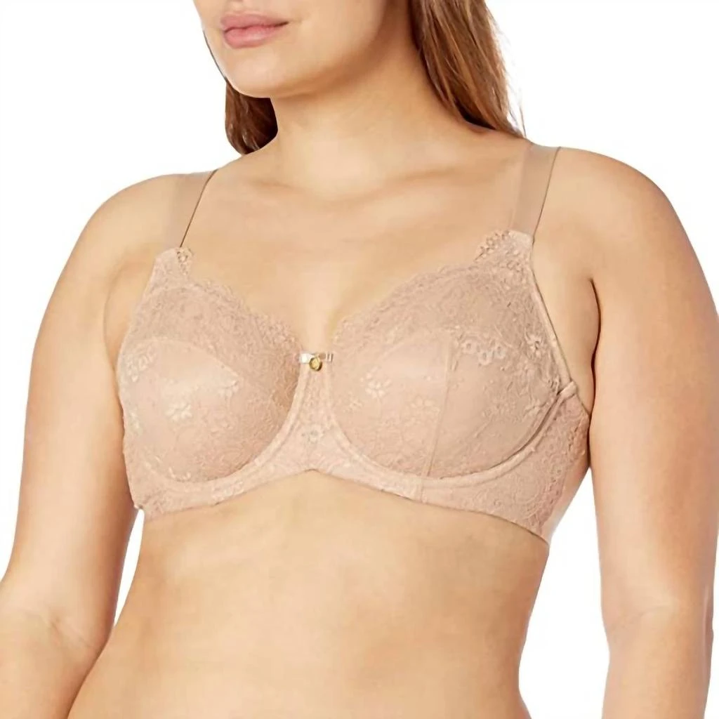 Curvy Couture Everyday Glamour Unlined Bra In Bombshell Nude