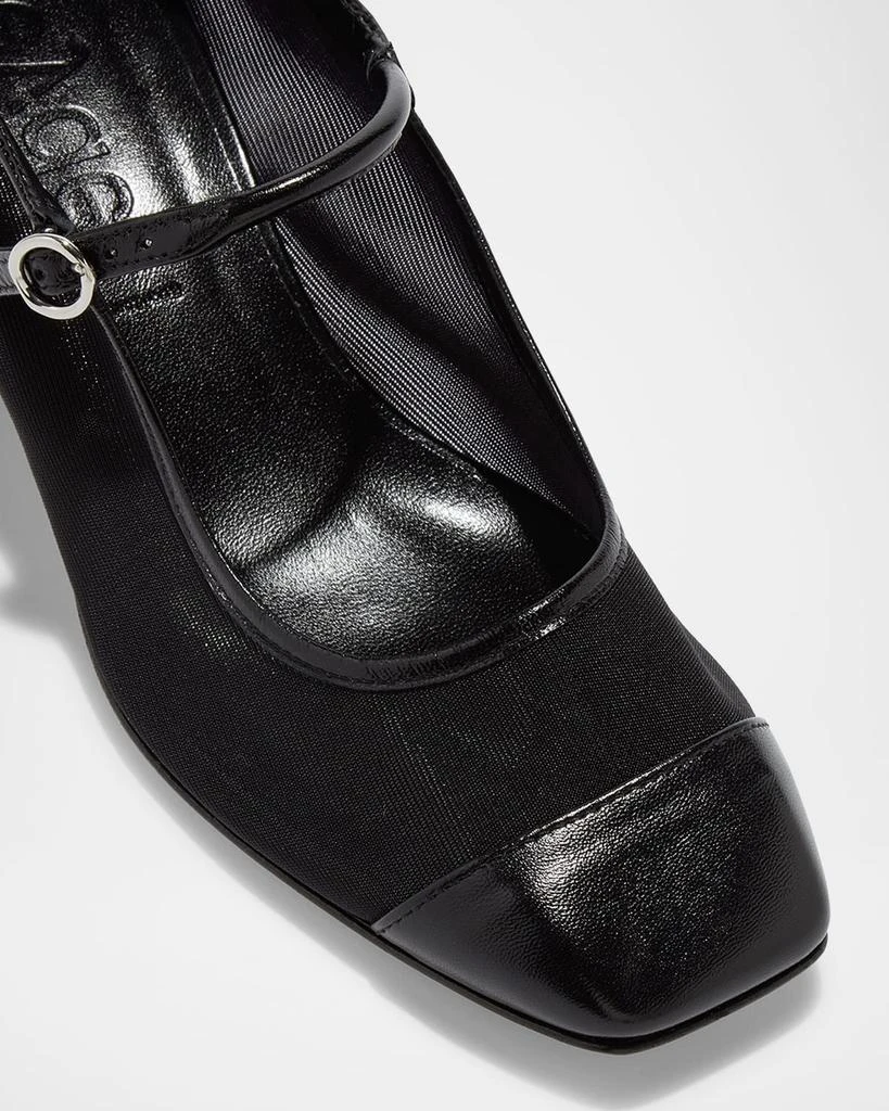 AEYDE Aline Mesh Square-Toe Mary Jane Pumps 5
