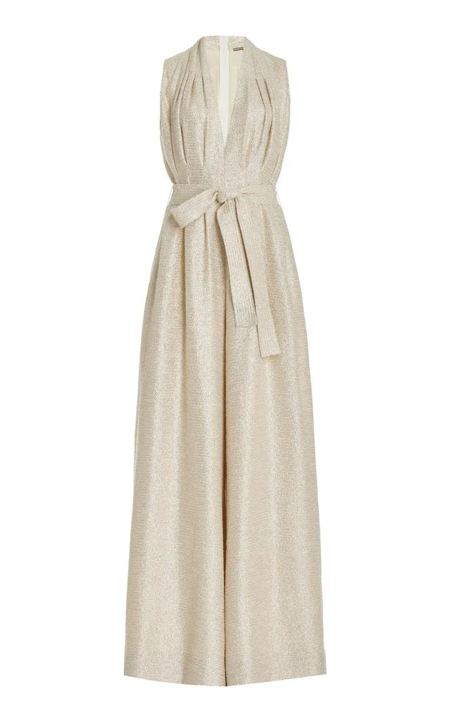 Adam Lippes Adam Lippes - Nansi Metallic-Tweed Jumpsuit - Neutral - US 8 - Moda Operandi 1