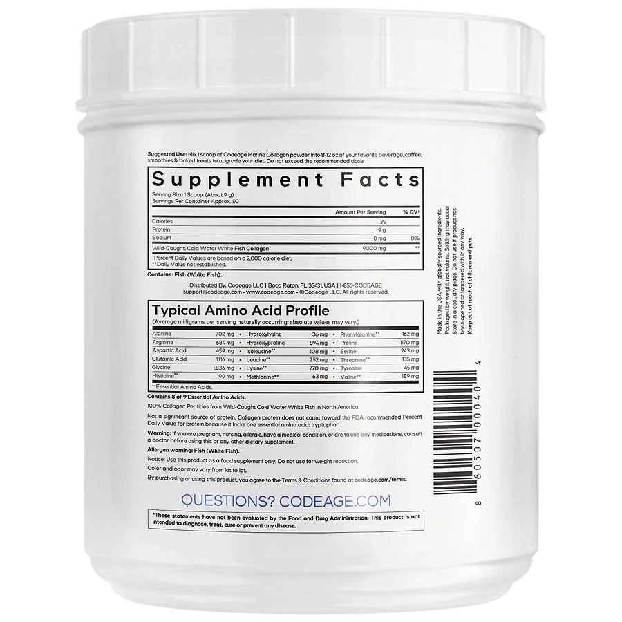 Codeage Wild Caught Marine Collagen Powder Unflavored 4