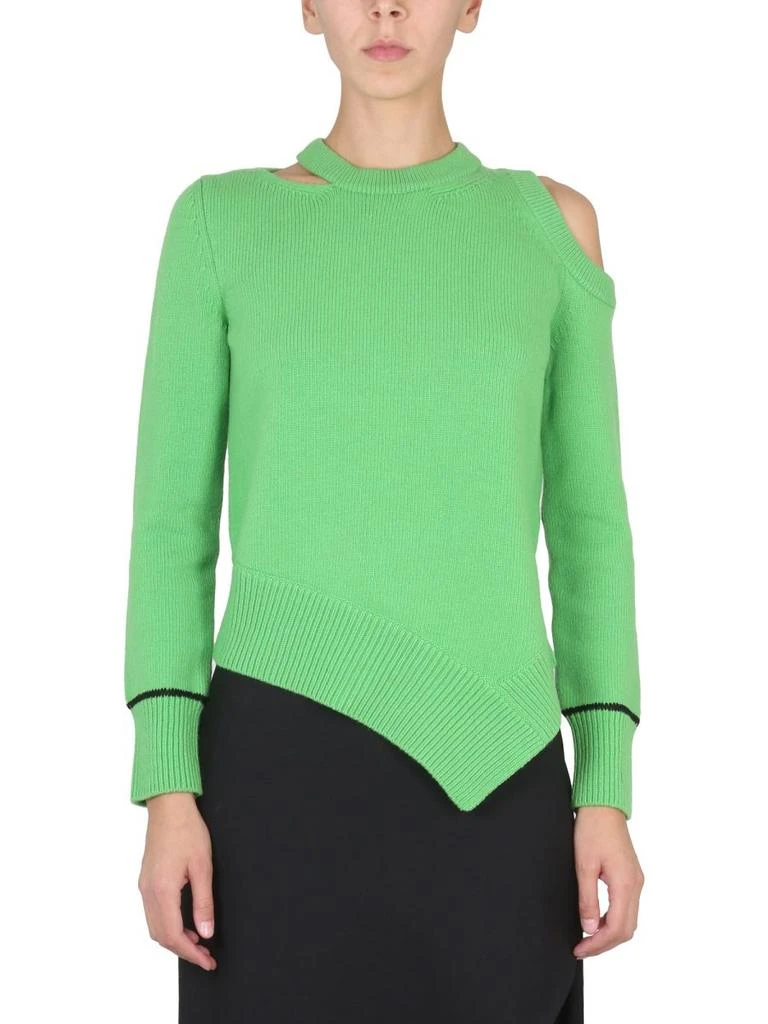 Alexander McQueen Alexander McQueen Asymmetric Hem Cut-Out Pullover 1