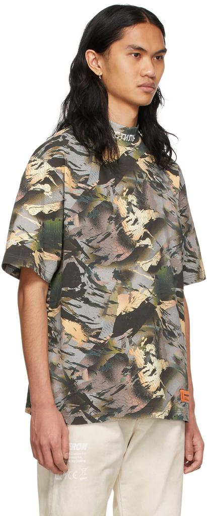 Heron Preston Multicolor Camo Style Turtleneck T-Shirt