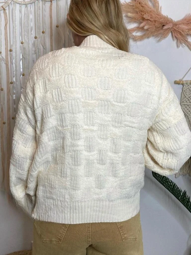 Blu Pepper Blu Pepper - Fluffy Checker Cardigan 2