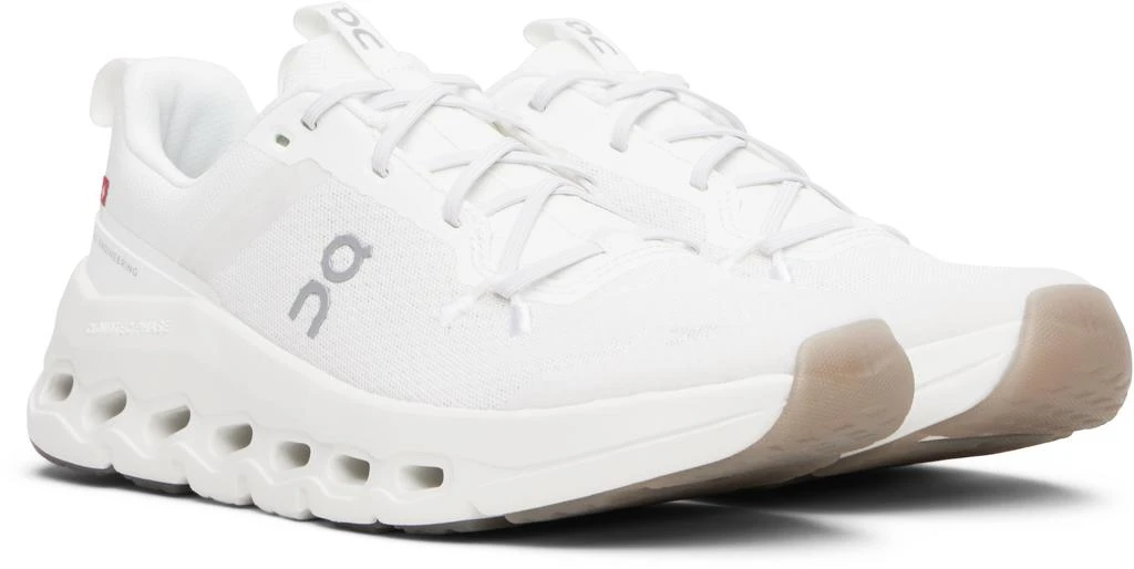 On Big Kids White Cloudleap Sneakers 4