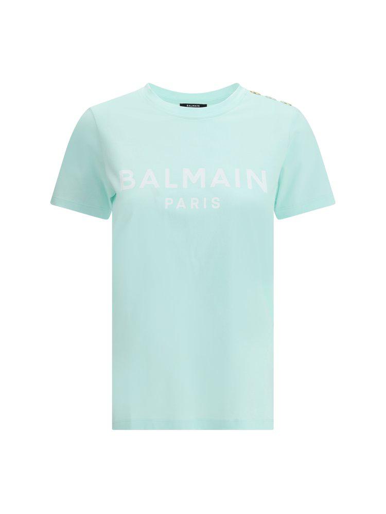 Balmain Balmain Logo Printed Crewneck T-Shirt