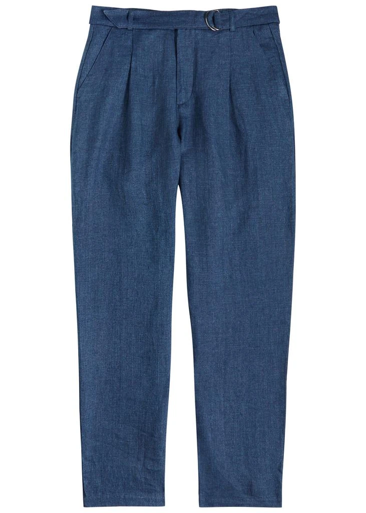 Oliver Spencer Belted linen trousers 1