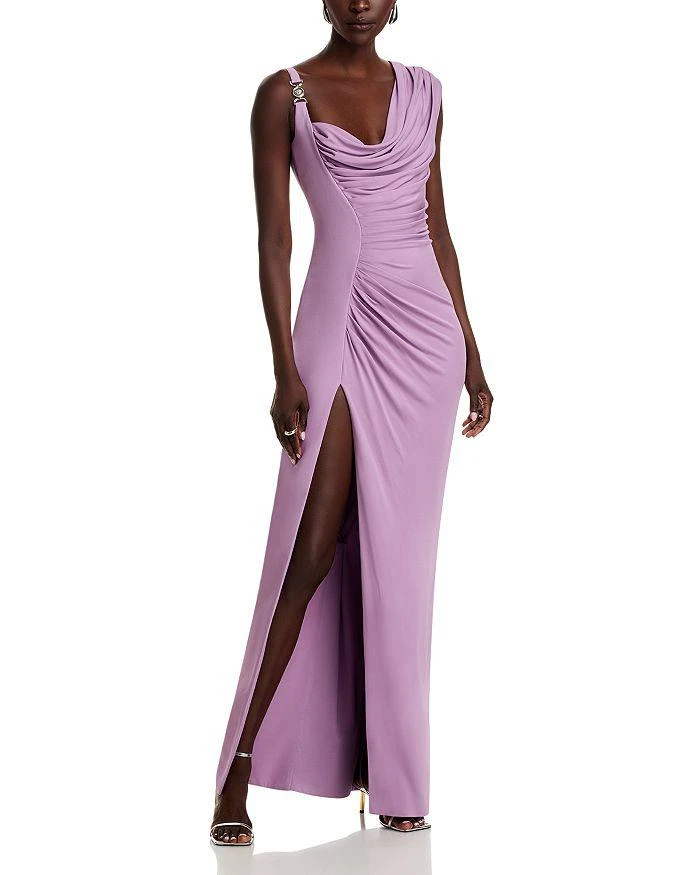 Versace Ruched Jersey Gown - Black Versace Ruched Jersey Gown - Black