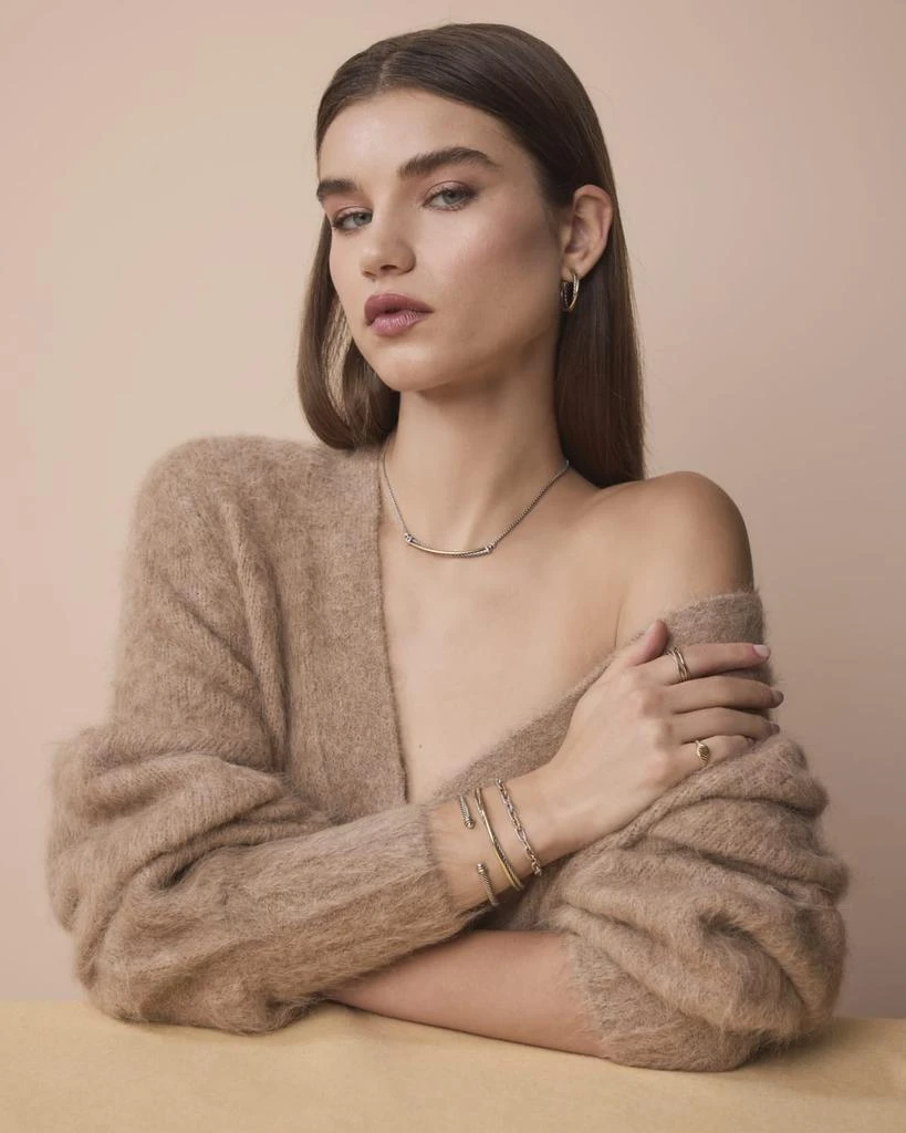 David Yurman DY Madison Chain Bracelet in Silver with 18K Gold, 5.5mm 7