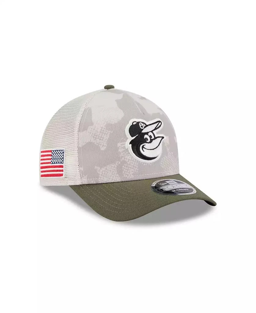 New Era Men's Light Beige/Olive Baltimore Orioles 2025 Armed Forces Day 9FORTY M-Crown A-Frame Adjustable Hat 2