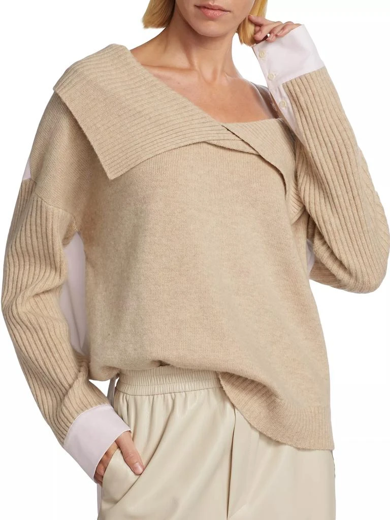 Naadam Wool-Cashmere Hybrid Off-The-Shoulder Sweater 6