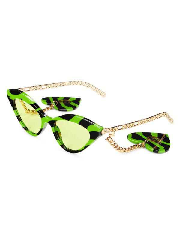 Gucci 52MM Cat Eye Sunglasses With Detachable Charm