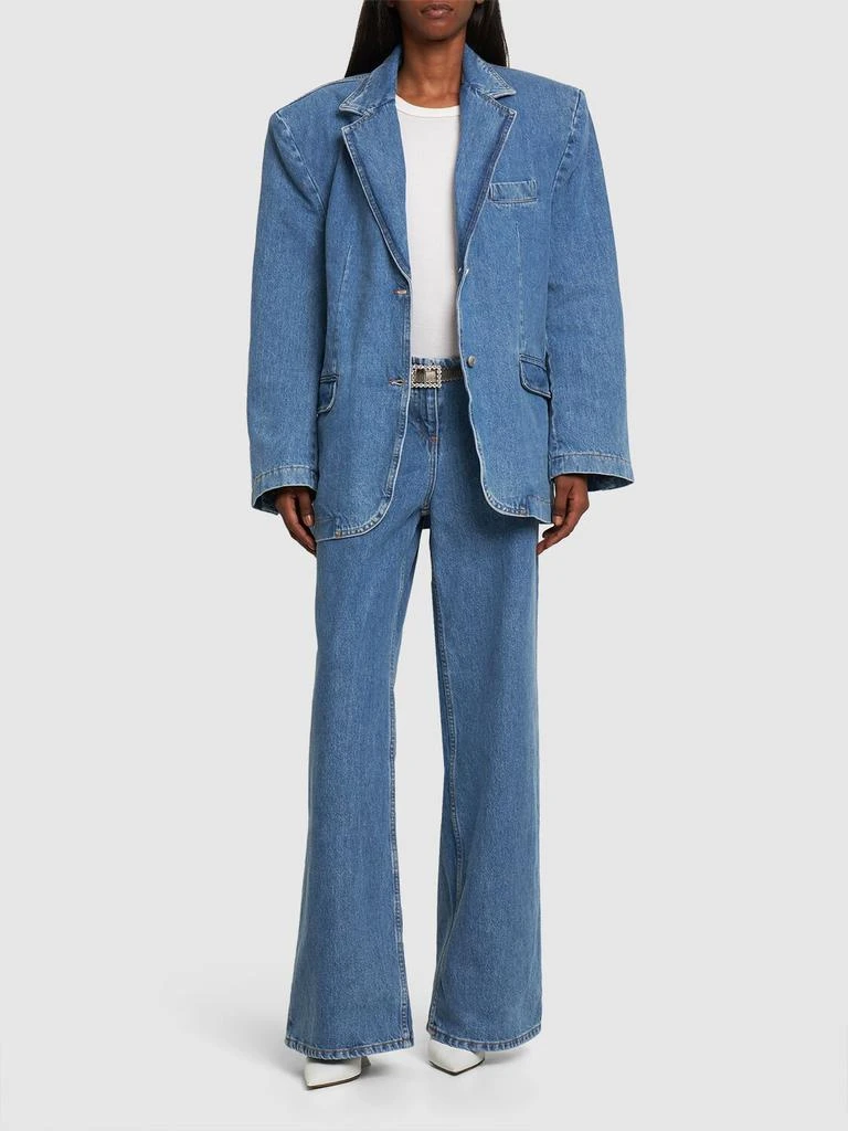 MAGDA BUTRYM Denim Oversized Single Breasted Blazer 1