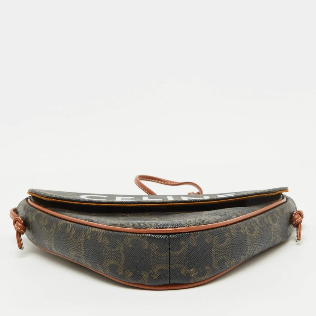 Celine Celine Tan Triomphe Canvas and Leather Triangle Crossbody Bag 7