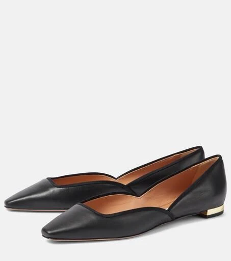 Aquazzura Maia leather ballet flats 5