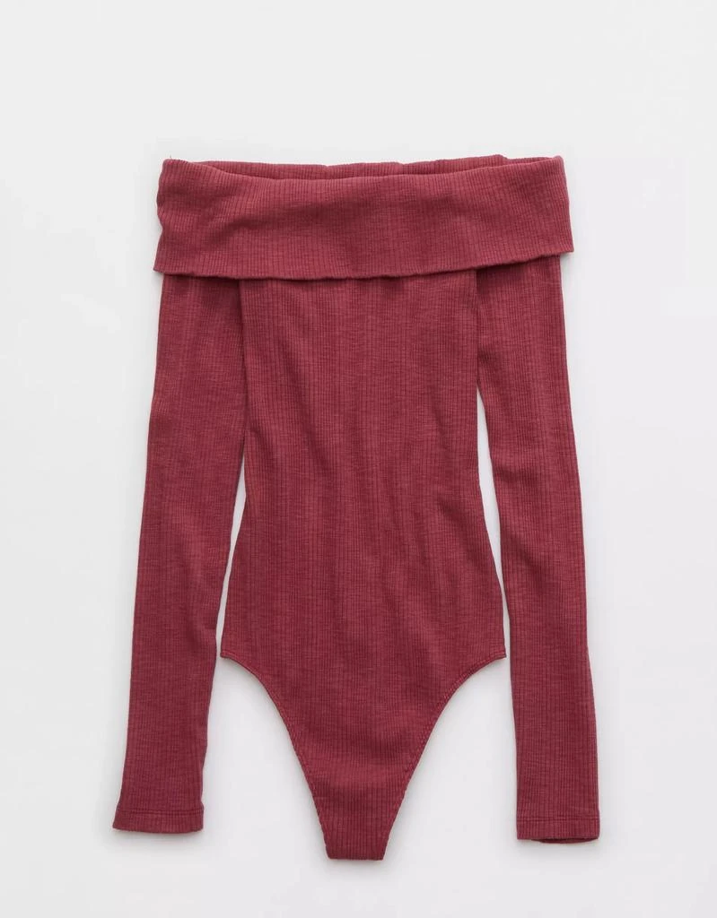Aerie Aerie Long Sleeve Off The Shoulder Bodysuit 3
