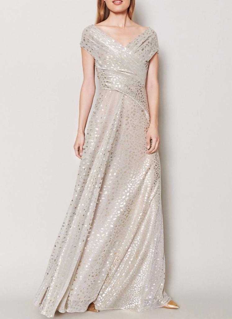 Talbot Runhof Talbot Runhof - Metallic Degrade Voile Gown