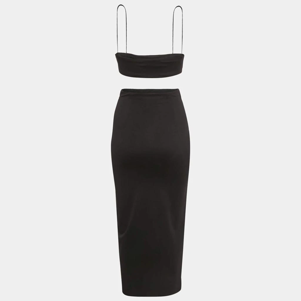 Miu Miu Miu Miu Black Jersey Crop Top And Skirt Set XS 2