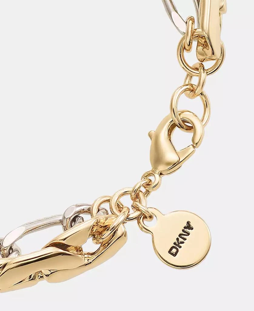 DKNY Two-Tone Multi Chain Open Drama Flex Bracelet 2
