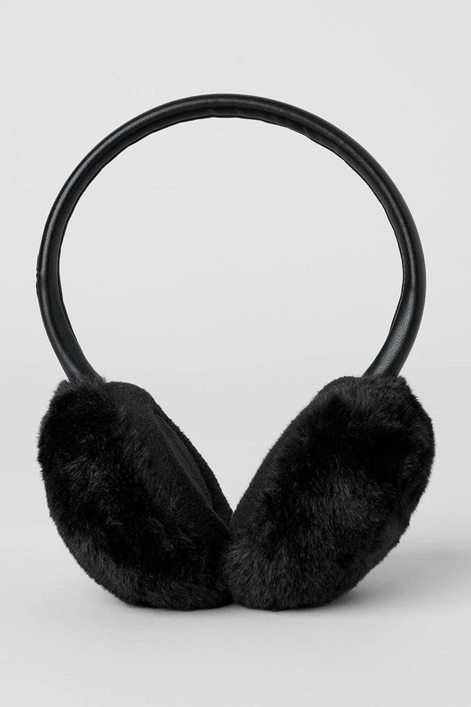 Alo Faux Fur Ear Muff - Black 1