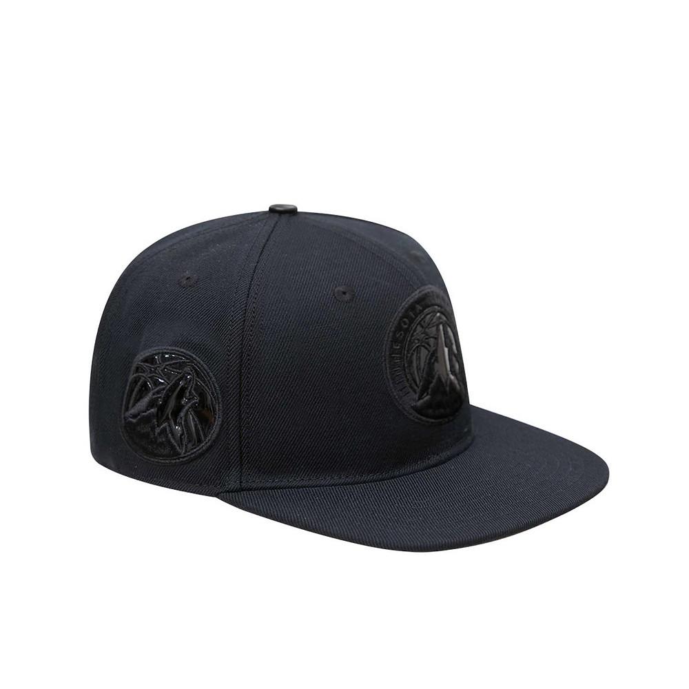 Pro Standard Men's Minnesota Timberwolves Triple Black Snapback Hat