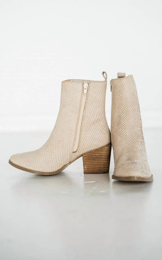 Naughty Monkey Women's Taris Ankle Boot In Cream 5