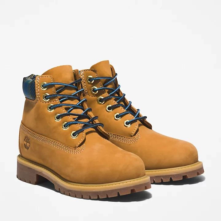 Timberland Timberland® Premium 6 Inch Boot for Youth in Yellow/Blue 4